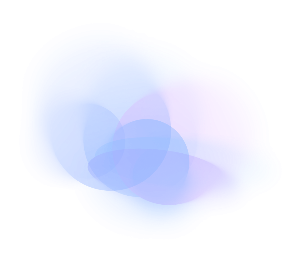 Elemento visual abstrato em azul e roxo